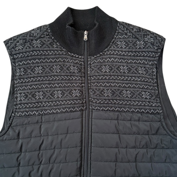 Telluride Clothing Company Other - Telluride Clothing Co Full Zip Quilted Puffer Vest  Black Gray Snowflake Large